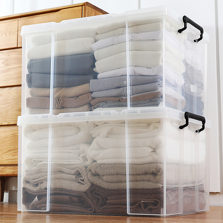 Clear stackable large plastic storage bins | Storage Bins Wholesale